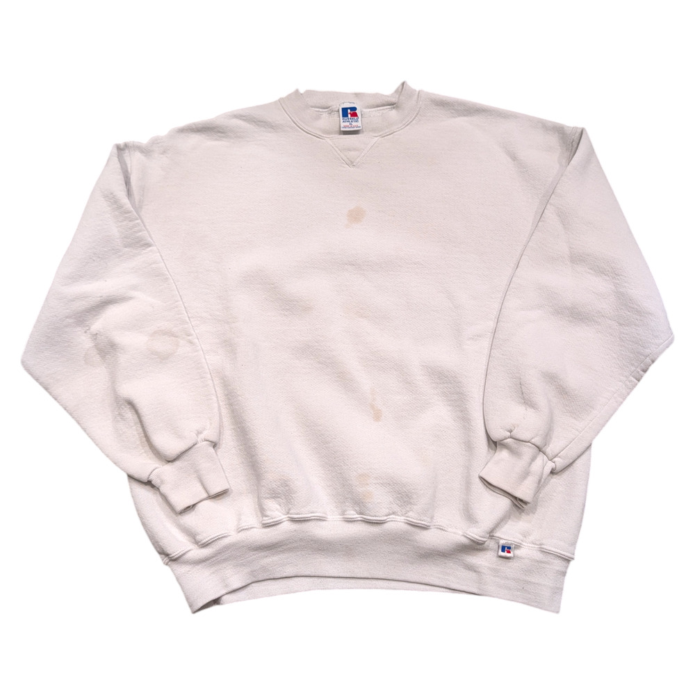90's Blank White Russell Athletic Crewneck Sweatshirt